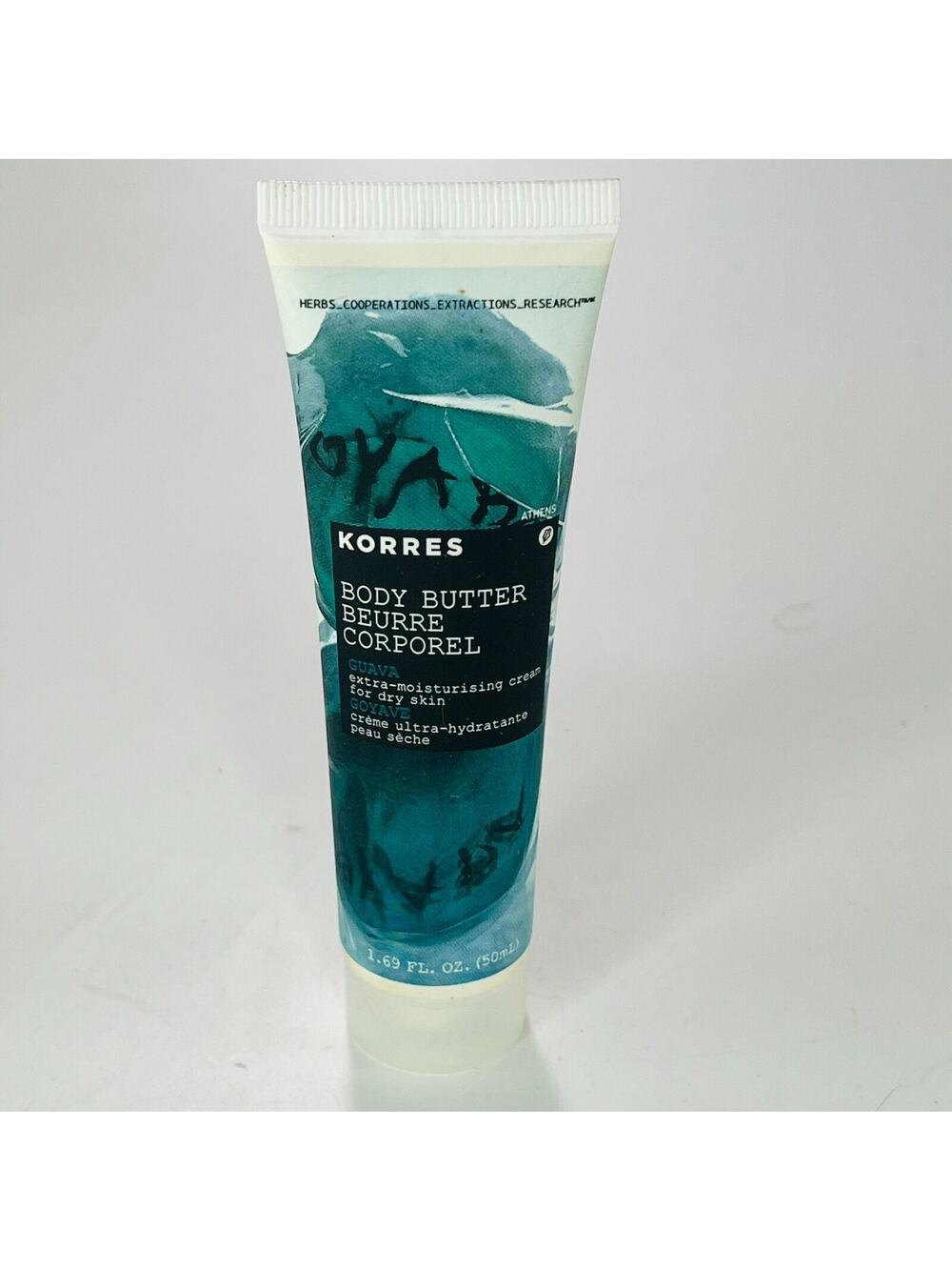 Korres Body Butter Cream Moisturizer Guava Travel 1.69 oz 50ml Sealed New